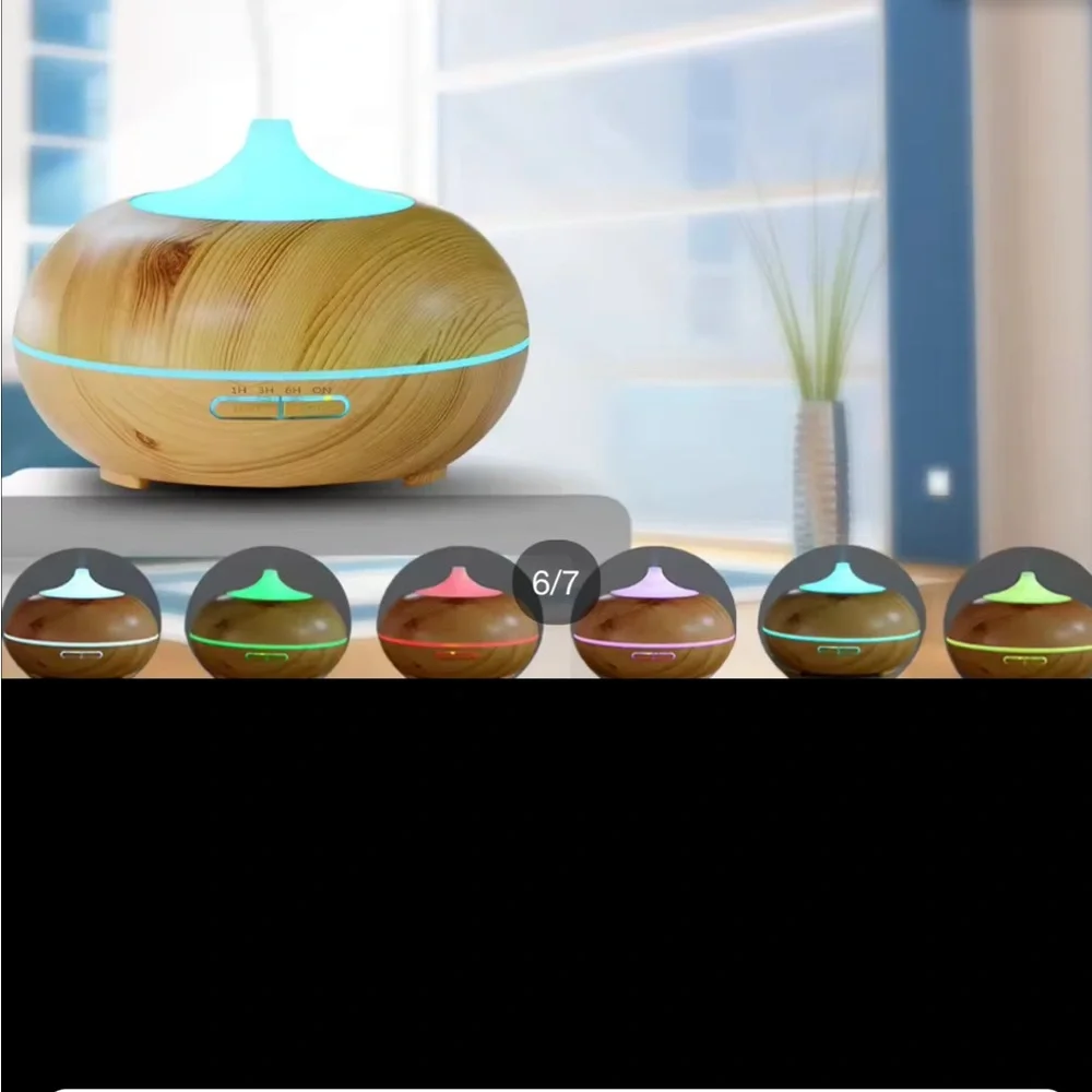 Wood Grain Essential Oil Diffuser with Remote